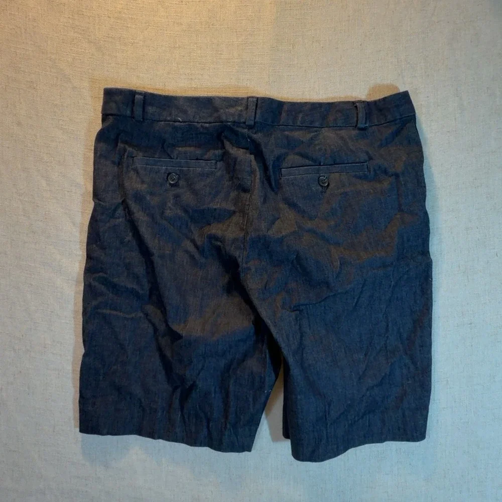 Banana Republic Chino Shorts Dark Navy Blue Flat Front Men's Size 32